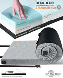 Gaialoop 3 Inch Memory Foam Camping Mattress, Dual Layer Thick Sleeping Camp Pad for Car Tent Cot, Roll-Up Portable Glamping Floor Bed for Guests Sleepover[Cot: 72 * 24 * 3"]
