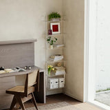 Ladder Bookshelf, 6-Tier Clear Wall Mounted Bookshelf with Open Shelves, Multipurpose Bookcase for Living Room