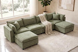 146.4'' Modular Sectional Couch Sofa with 2 Storage Ottoman