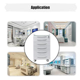 5 Drawer Mobile Dental File Storage Cabinet Stainless Steel White Medical Assistant's