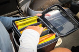Evolution Fishing Plastix Case – Medium, Waterproof Soft Plastic Lure Storage Box, EVA Structured Interior, Clear Lid, Removable Dividers, Tackle Organizer