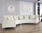 Legend Vansen L Semicircle Velvet Sofa 141.34” Oversized Sectional Curved Sofa for Living Room