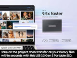 SAMSUNG T7 Portable SSD, 4TB External Solid State Drive, Speeds Up to 1,050MB/s, USB 3.2 Gen 2
