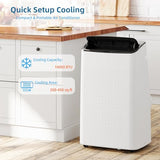 14,000 BTU Portable Air Conditioner, Cools up to 700 Sq. Ft. 3-in-1 Portable AC w/Fan & Dehumidifier w/Remote Control, 24-Hour Timer, 3-Speed Air/Nightlight