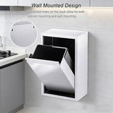 This Pull Out Trash Can Cabinet, Stainless Steel Built-in Garbage Bin for Bathroom