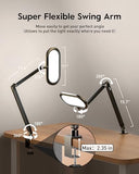 LED Desk Lamp for Home Office, Eye-Care Double-Sided Desk Light with Stepless Dimmable Knob Remote