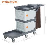 Commercial Traditional Janitorial 2 Cabinet Cleaning Cart