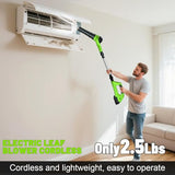 Leaf Blower Cordless, 21V Electric Leaf Blower Cordless with 2 Batteries, Adjustable 300° Multi-Angle Rotation Nozzle 3 Speed Modes 500CFM/180MPH for Lawn Care