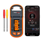 ThermoPro TempSpike Plus 600ft Wireless Meat Thermometer with 2 Color-Coded Probes, Bluetooth Meat Thermometer Wireless with LCD-Enhanced Booster for Food Cooking Grill Smoker