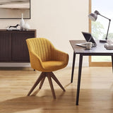Art Leon Desk Chair No Wheels - Mid Century Modern Office Chair
