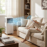 GarveeHome 8,000 BTU Portable Air Conditioner, 3-in-1 AC Unit with Dehumidifier & Fan, Cools up to 350 Sq.Ft., Smart Portable AC Unit with Control Remote, Quiet Sleep Mode, Window Kit Included