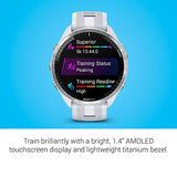 Garmin Forerunner® 965, Running Smartwatch, 47mm, Whitestone/Powder Gray