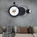 Anmotpe Large Wall Clock Black Modern Wall Clocks Nordic Style Clock Non Ticking Battery Operated Big Wall Clocks for Living Room, Kitchen, Dining Room, Bedroom-36.8X22inch