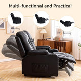 COMHOMA Living Room Furniture Set,Faux Leather Manual Reclining Sofa