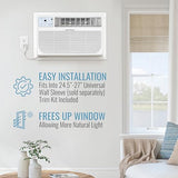 Keystone 14,000 BTU Wall Mounted Air Conditioner with Supplemental Heat and Dehumidifier Function, 230V, Wall AC for Living Room and Large Rooms up to 700 Sq.Ft., Quiet, High Efficiency AC with Remote