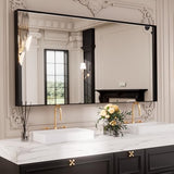 LOAAO Black Bathroom Mirror 84"X32" | Tempered Glass