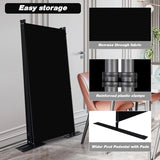 CHOSENM Room Divider, 4 Panel Folding Privacy Screens with Wider Support Feet