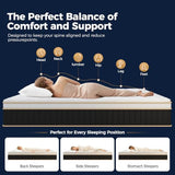 Queen Hybrid Mattress14 Inch,Medium Firm Support for All Sleepers