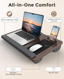 Lap Desk with Cushion, Large Laptop Desk for Adults, Up to 17" Laptop Tray for Bed with Wrist Rest