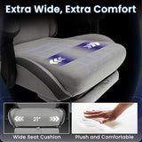 N-GEN GAMING Video Gaming Chair with Footrest Lumbar Support for Home Office High Back Recliner (Grey)