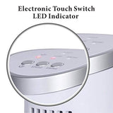 Desktop Ultra Slim Oscillating Tower Fan, LED - White 12" Optimus