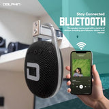 Dolphin Waterproof Clip-On Bluetooth Speaker – Portable & Rechargeable, Perfect for Hiking, Travel, Beach, Pool, and Outdoor Adventures (Black)