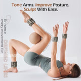 INDEPANDIA Wrist Ankle Weights for Women, 2lbs Adjustable Weighted Bangles to Boost Calorie Burn & Strength, Arm & Leg Weights for Pilates, Yoga, Walking