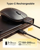 Portable Foldable Keyboard and Mouse Combo, Bluetooth×2+USB A+USB C(4 in 1) Connection, Keyboard Lock