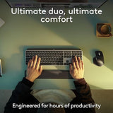 Logitech MX Keys S Combo for Mac, Wireless Keyboard and Mouse with Palm Rest, Backlit Keyboard