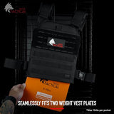 Wolf Tactical Fitness Weighted Vest Men Women - Adjustable Weight, Rucking, Black