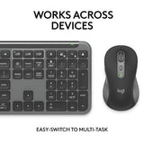Logitech Signature Slim MK955 for Business Wireless Keyboard and Mouse Combo, Quiet Typing, Secure Receiver, Bluetooth, Globally Certified, Windows/Mac/Chrome/Linux - Graphite