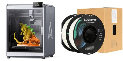 Creality K2 Plus 3D Printer and Comgrow Rapid PLA Filament 2 KG Spool (4.4 LBS) White