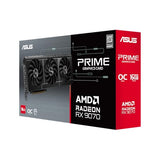 ASUS Prime AMD Radeon RX 9070 16GB GDDR6 OC Edition Graphics Card, AMD, (PCIe 5.0, HDMI/DP 2.1, 2.5-Slot Design, axial-tech Fans, Dual Ball Fan Bearings, Dual BIOS, GPU Guard), 3 Year Warranty