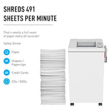 ideal. 2604 Cross-Cut Centralized Office Shredder with Automatic Oiler, Continuous Operation