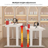 Height Adjustable Modern Gaming Desk, White Standing Desk