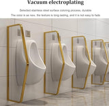 Glass Room Divider Office Partition - Tempered Glass Panels, Privacy Screen for Restrooms
