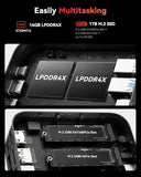 KAMRUI Mini PC AMD Ryzen 7530U 16GB LPDRR RAM 1TB SSD Micro Gaming Computer