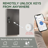 Keypad, Bluetooth & WiFi Unlock (Sold Separately), Access Log Tracking, Key Management for School, Property, Office