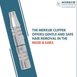 Nose & Ears Hair Trimmer, Safe Hair Removal Tool for Men & Women MERKUR