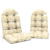 TWLEAR Outdoor Adirondack Chair Cushions with Ties, Tufted Outdoor Chair Cushion