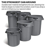 Rubbermaid Commercial Products BRUTE Heavy-Duty Trash/Garbage Can, 10-Gallon, Black, Pack of 6