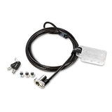Kensington Universal 3-in-1 Keyed Laptop Locking Cable, Computer Security Keyed Lock