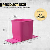 HAUSSIMPLE Car Trash Can Waterproof Plastic Garbage Bin Litter Waste Basket