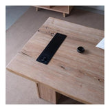zhongxlla Standing Desk, 78" Large Home Study Writing Desk Rectangular Solid Wood Dining Table