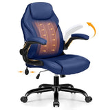 Ylzyxal Office Desk Chair, Ergonomic Computer Chair with Padded Flip-Up Arms 60° Swivel Rolling Wheels for Work