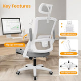 NEO Chair Ergonomic Office Desk Chair High Back Computer Gaming Mesh Chair with Comfy Task (Grey)