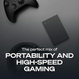 Seagate Game Drive for Xbox 2 TB External Hard Drive Portable HDD - USB 3.2 Gen 1, Black with built-in green LED bar