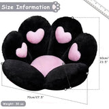 DOBUONO Cat Paw Cushion Kawaii Office Chair Cushion Comfy Plush Gaming Chair Cushion Kawaii Seat Cushion 28"x 24" (Black)