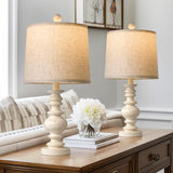 Tradition 20.5" Rustic Table Lamp Set of 2 for Living Room Farmhouse Bedside Desk Lamps