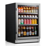 Ca'Lefort 24'' Beverage Refrigerator, 180 Can Beverage Fridge Under Counter